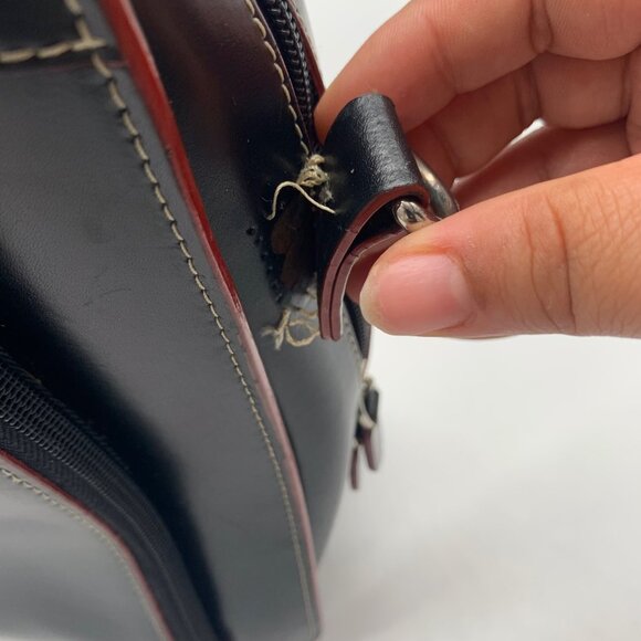 Lodis Black Leather Convertible Briefcase - Picture 12 of 12